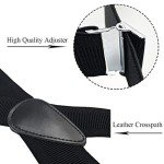 Men's Adjustable X Back Suspenders with Strong Clips
