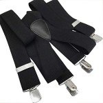 Men's Adjustable X Back Suspenders with Strong Clips