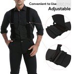 Men's Heavy Duty Black Adjustable Suspenders