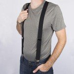 Dickies Men's Adjustable 1.5-Inch X-Back Suspenders - Black
