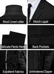 Slim Fit 3-Piece Men's Suit Set - Black