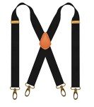 KRICJYH Black Heavy Duty Adjustable Suspenders for Men
