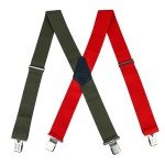 Heavy Duty Men's Suspenders for Jeans - Black
