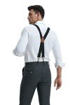 KRICJYH Black Heavy Duty Adjustable Suspenders for Men