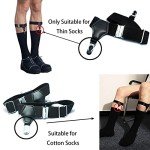 Men's Adjustable Black Sock Garter with Clips