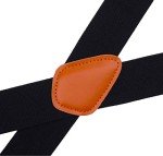 KRICJYH Black Heavy Duty Adjustable Suspenders for Men