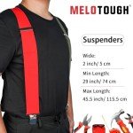 Heavy Duty Men's Suspenders for Jeans - Black