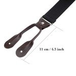 Men's Adjustable Y-Shaped Black Suspenders
