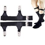 Men's Adjustable Sock Garters 2-Pack - Black Clips