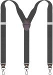 Men's Adjustable Black Elastic Hook Suspenders