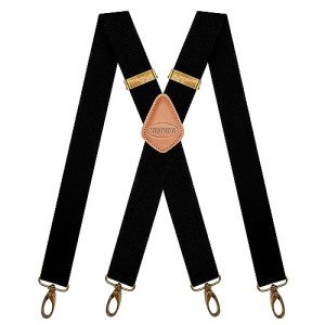 Men's Heavy Duty Adjustable X-Back Suspenders