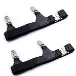 Men's Adjustable Sock Garters 2-Pack - Black Clips