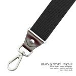 Men's Adjustable Black Elastic Hook Suspenders