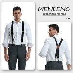Men's Heavy Duty Adjustable X-Back Suspenders