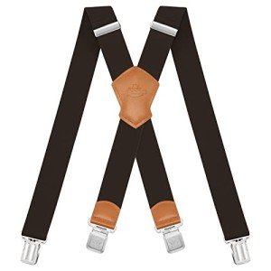 Adjustable X-Back Heavy Duty Suspenders for Men