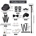 1920s Men’s Costume Accessories: Fedora, Watch & Suspenders