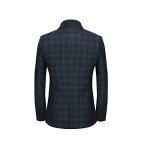 Men's Slim Fit Plaid Blazer, Vest, and Pants