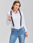 Men's Black Suspenders with 3 Swivel Hooks