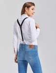 Men's Black Suspenders with 3 Swivel Hooks