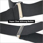 Men's Heavy Duty Black X-Back Suspenders