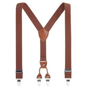 Adjustable Y-Back Suspenders for Men and Boys