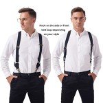 Heavy Duty Black Suspenders for Big and Tall