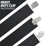 Men's Heavy Duty Black X-Back Suspenders