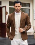 Men's Casual Blazer Lightweight Sport Coat - Brown