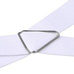 Men's Adjustable Elastic X-Back Suspenders - White