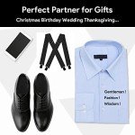 AYOSUSH Heavy Duty Black Suspenders for Men