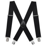 Fasker Men's Adjustable X-Back Clip Suspenders