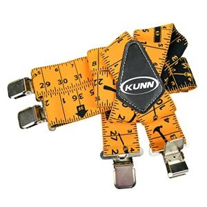 KUNN Men's 2-Inch Elastic Suspenders with Heavy Clips