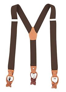 MENDENG Vintage Bronze Y-Shape Adjustable Suspenders