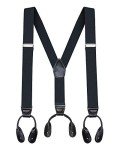 Adjustable Y Shape Suspenders for Men - Black