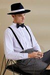 1920s Men's Gatsby Gangster Costume Accessories Set