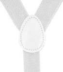 Adjustable Y Back Suspenders with Strong Clips - White