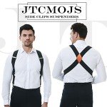 Heavy Duty X-Back Black Trucker Style Suspenders
