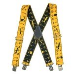 KUNN Men's 2-Inch Elastic Suspenders with Heavy Clips