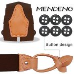 MENDENG Vintage Bronze Y-Shape Adjustable Suspenders