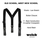 Welch Men's Black 2-Inch Work Suspenders