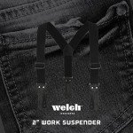 Welch Men's Black 2-Inch Work Suspenders