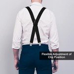 Fasker Men's Adjustable X-Back Clip Suspenders