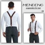 MENDENG Vintage Bronze Y-Shape Adjustable Suspenders