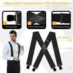 AYOSUSH Men's Heavy Duty X-Shape Suspenders