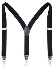 Men's Y-Back Suspenders with Swivel Hooks - Black