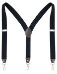 Men's Y-Back Suspenders with Swivel Hooks - Black