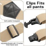 Men's Adjustable Suspenders - 2 Pack (Black, Khaki)