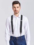 Men's Y-Back Suspenders with Swivel Hooks - Black