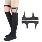 Men's Adjustable Sock Garters - 2-Pack Black