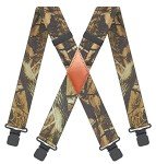 Men's Camo Suspenders with Heavy Duty Clips